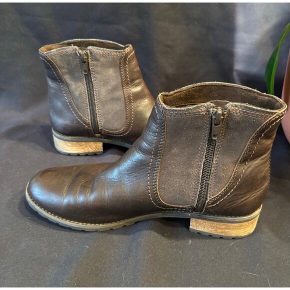 Women’s Timberland Earthkeepers Leather Bethel Zip On Ankle Boots Brown size 8.5 - Picture 4 of 7